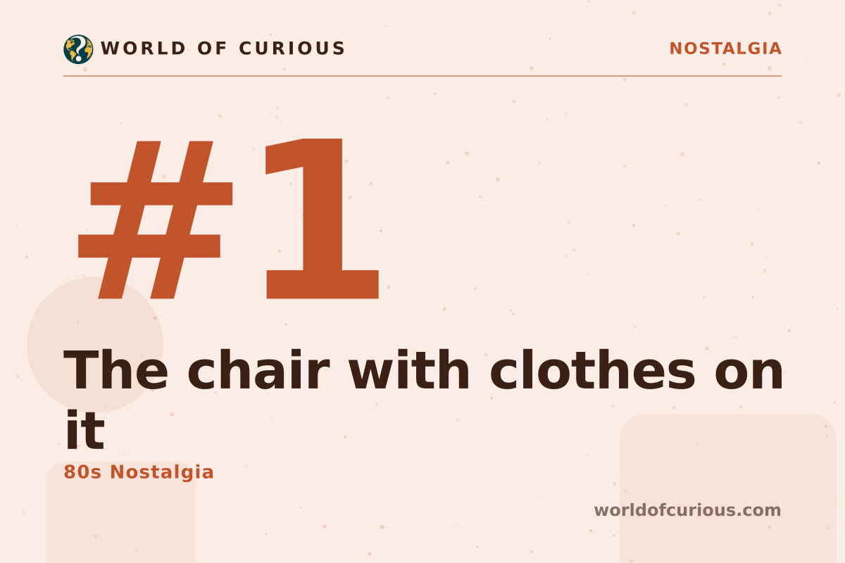 Card artwork for entry number 1: The chair with clothes on it.