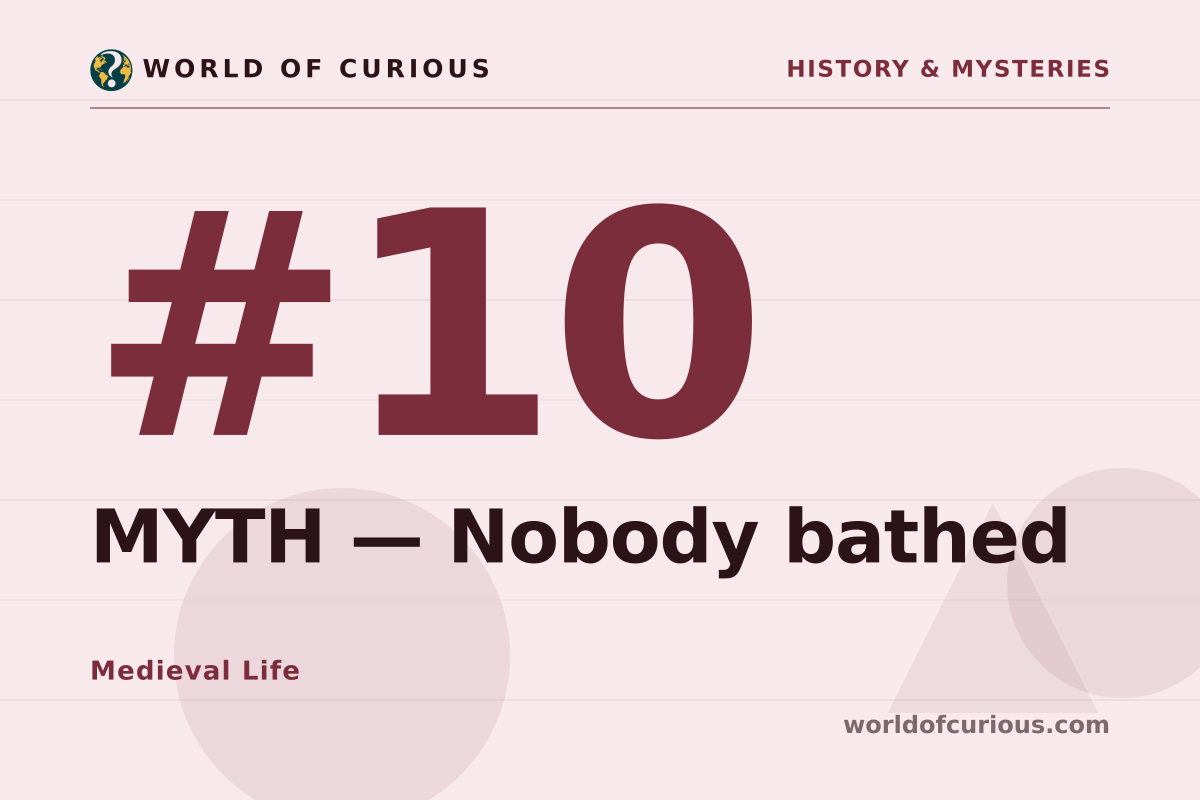 Card artwork for entry number 10: MYTH — Nobody bathed.