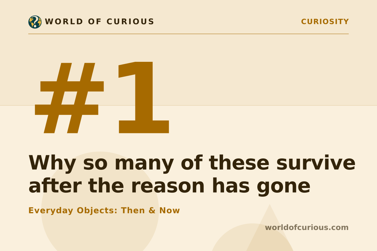 Card artwork for entry number 1: Why so many of these survive after the reason has gone.