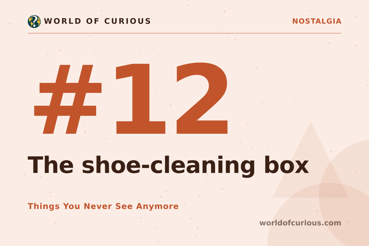 Card artwork for entry number 12: The shoe-cleaning box.