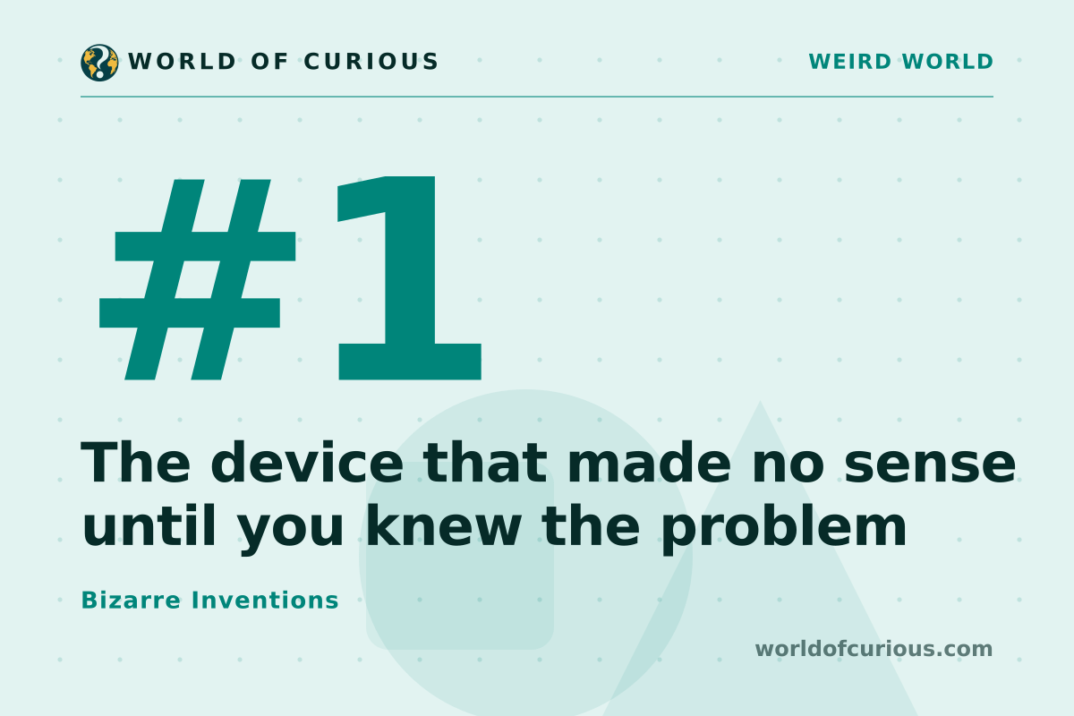 Card artwork for entry number 1: The device that made no sense until you knew the problem.