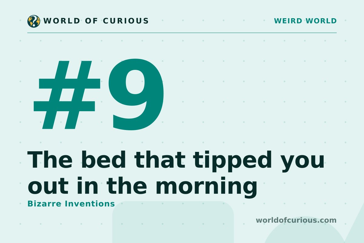Card artwork for entry number 9: The bed that tipped you out in the morning.
