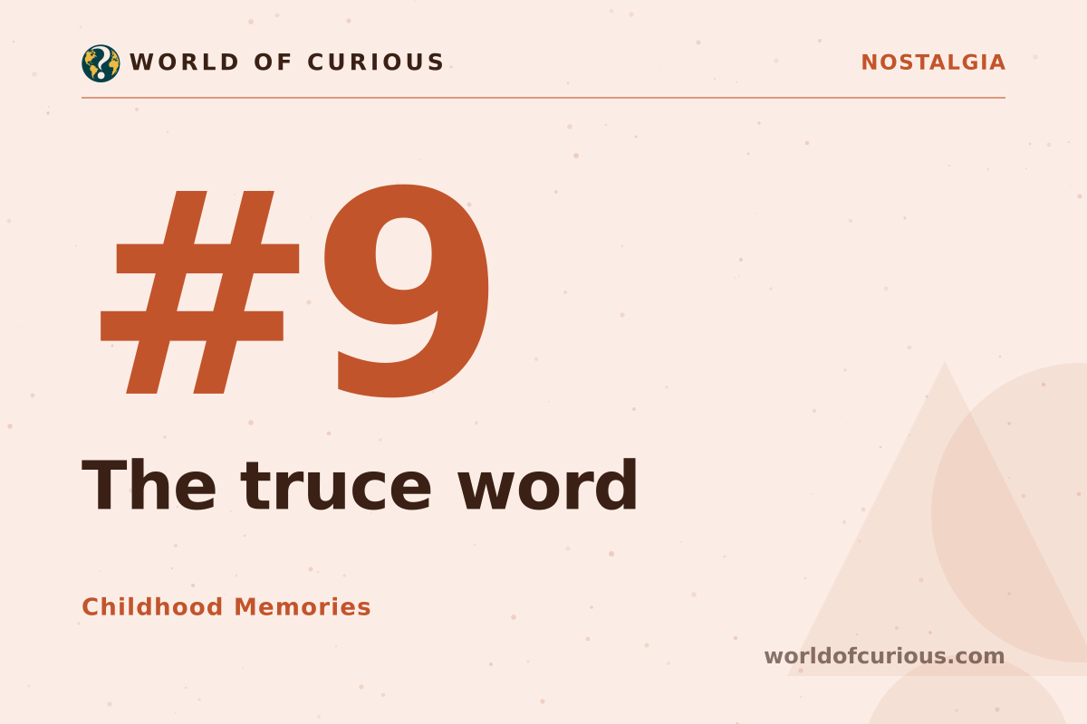 Card artwork for entry number 9: The truce word.