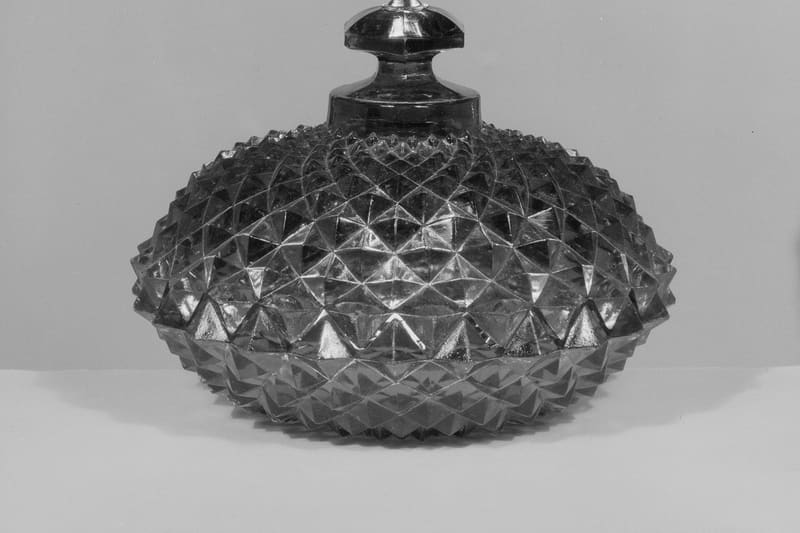 Glass butter dish