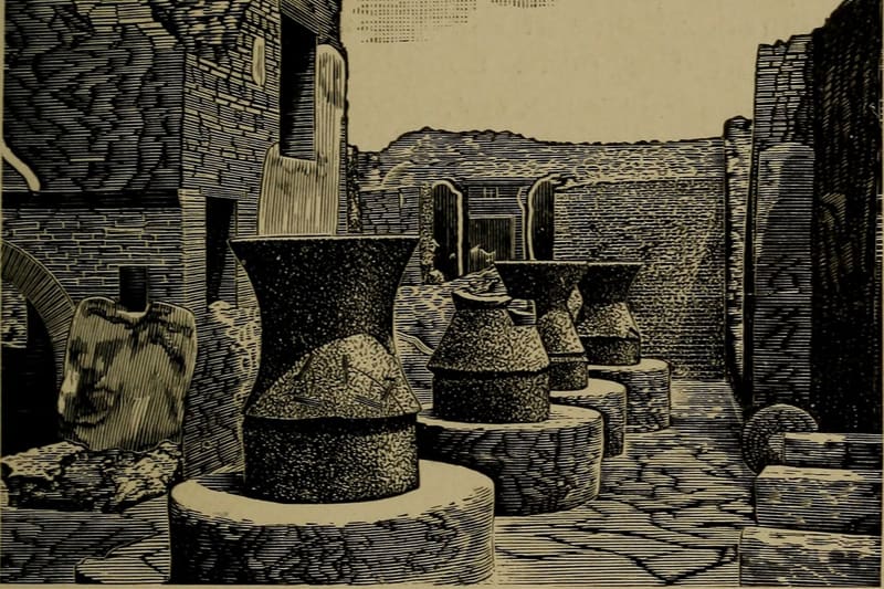 Roman grain mill bakery Pompeii