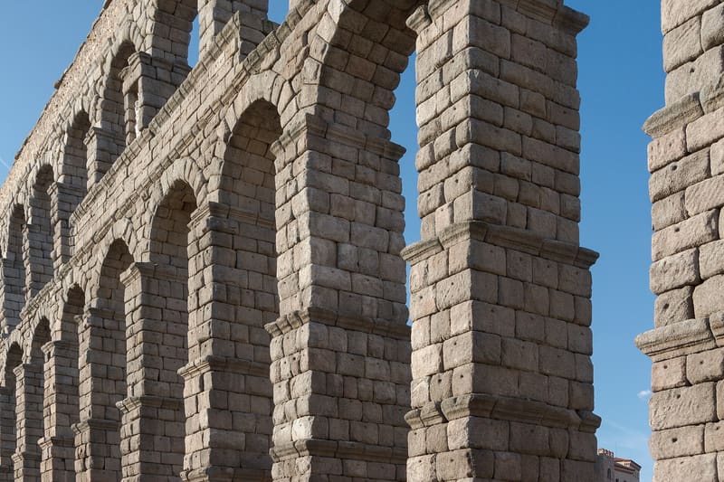 Roman aqueduct arches