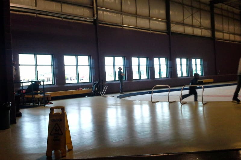 Ice skating rink ice