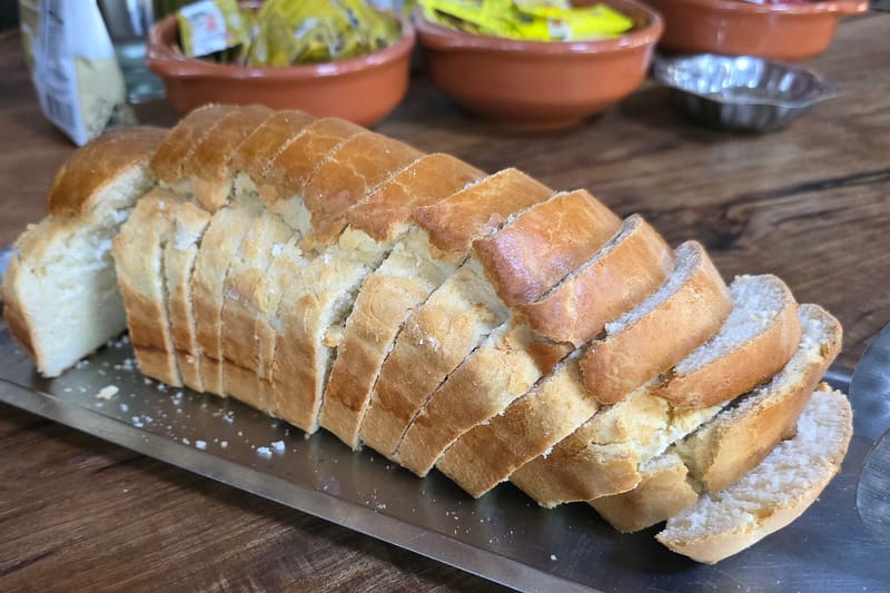 Bread loaf sliced crumb