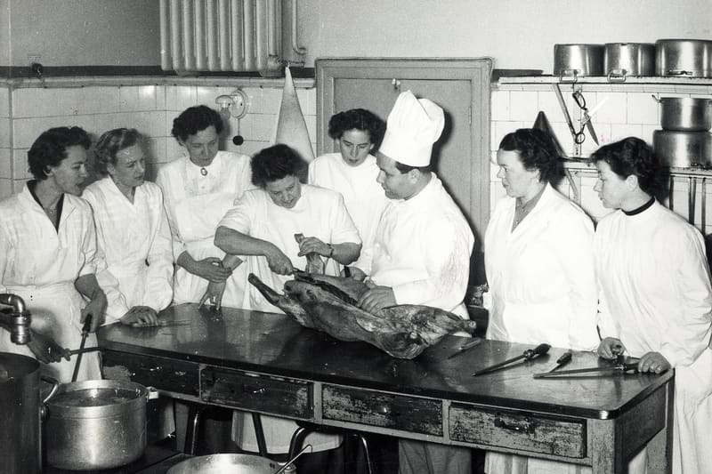 Restaurant kitchen chef historical