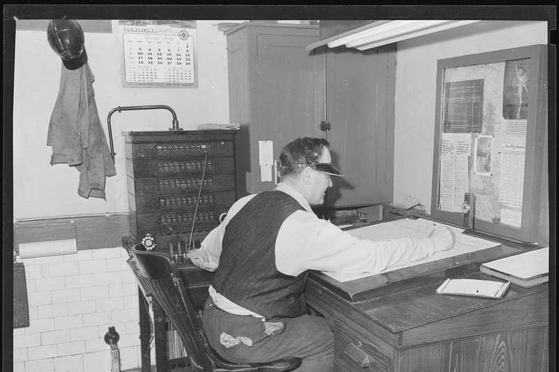Telephone exchange switchboard operators