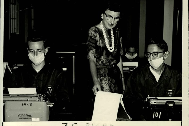 Typing pool office