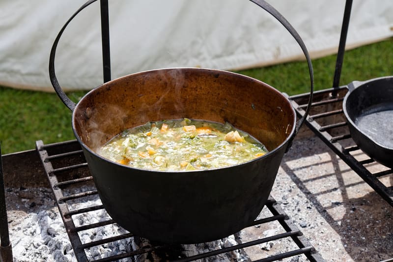 Medieval pottage cooking pot