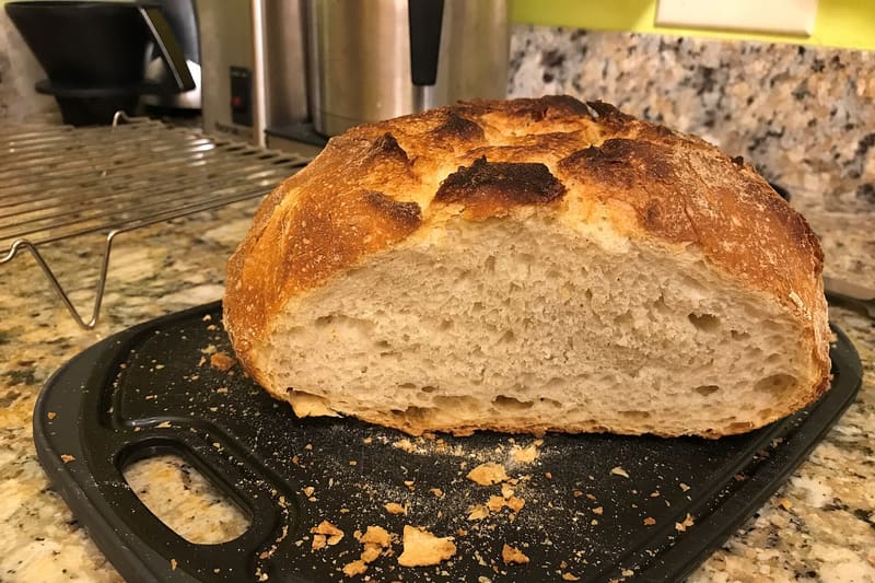 Sliced bread loaf