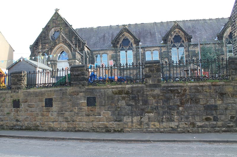 School playground wall