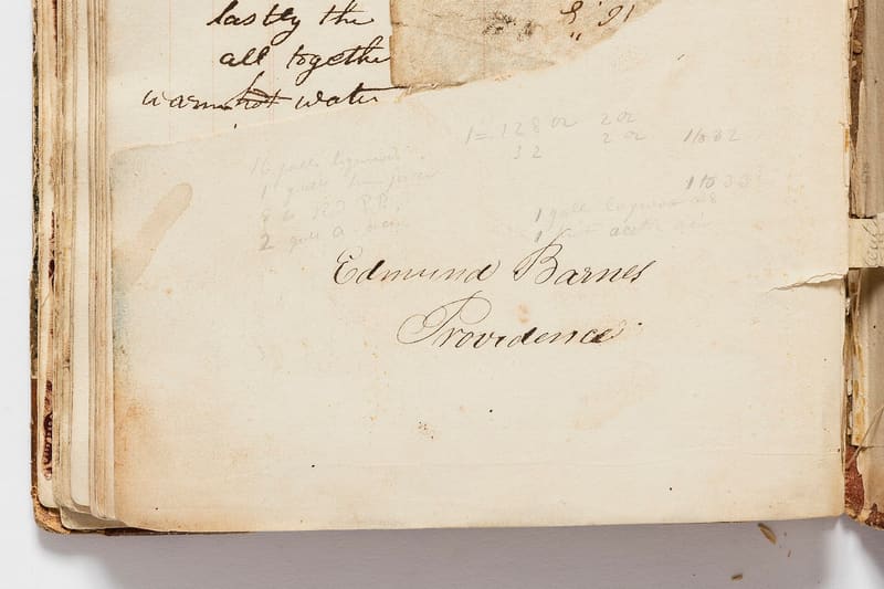 Old handwritten recipe notebook