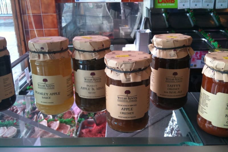 Jars of chutney preserves