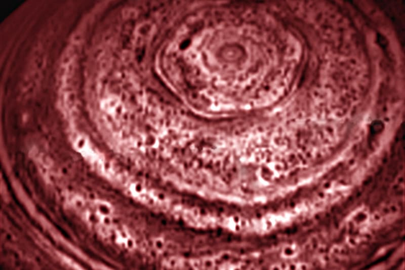 Saturn north polar hexagon