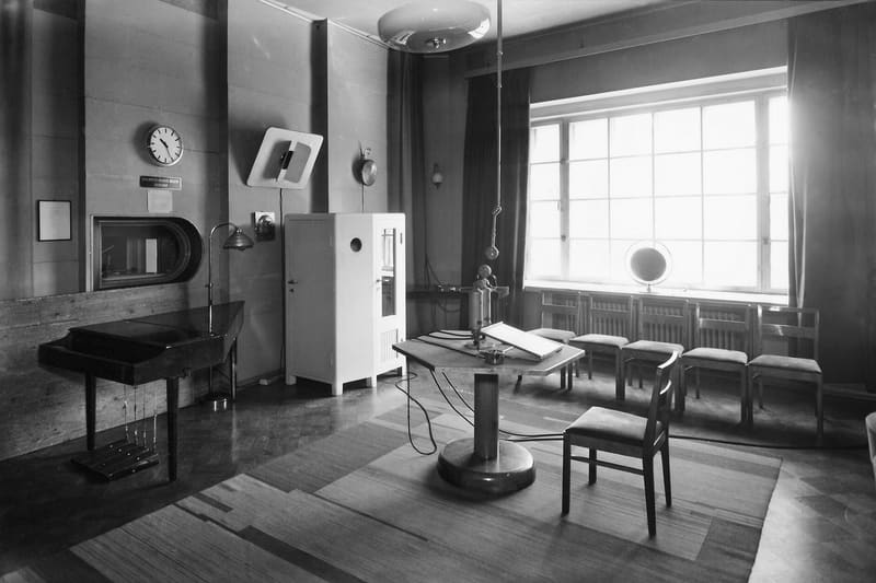 Radio broadcasting studio 1940s