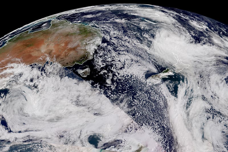 Australia satellite view continent